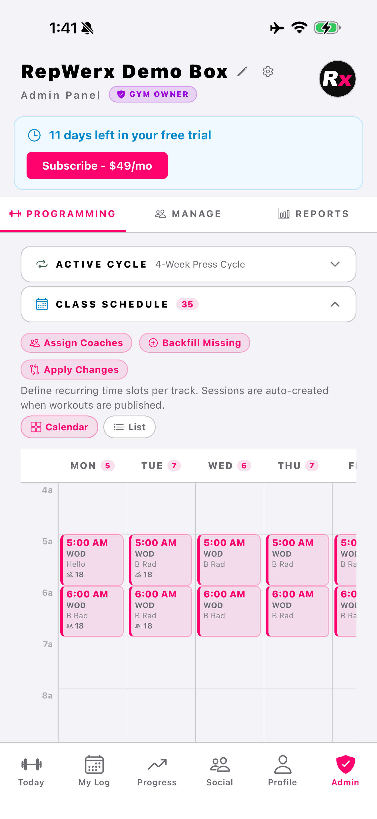 Build a week, run for months